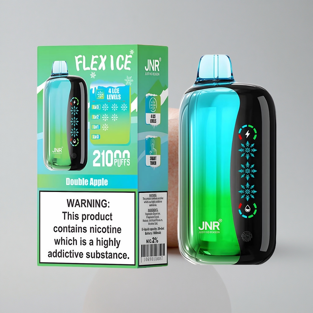 JNR Flex Hielo Ajustable 21000 Puffs Manzana Doble Pantalla Táctil