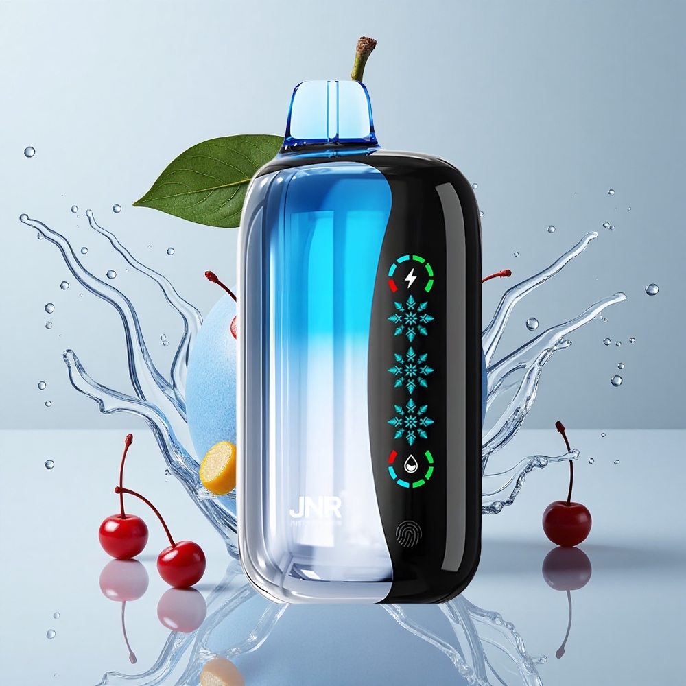 JNR Flex Ice 21000 Puffs Vape Disposable Cereza Azul Explosión Ajustable Hielo Pantalla Táctil