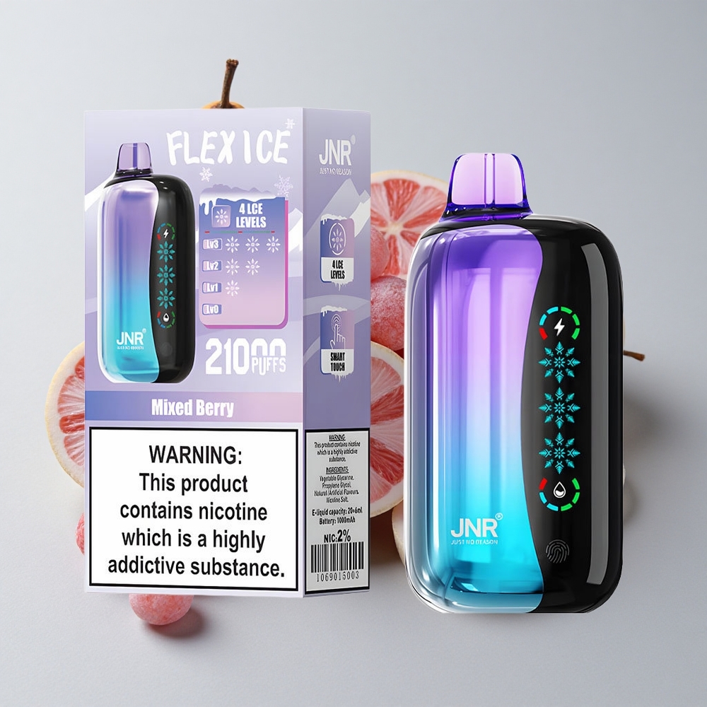 JNR Flex Ice 21000 Puffs Vape Disposable Frutos Rojos Mezclados Ajustable Hielo