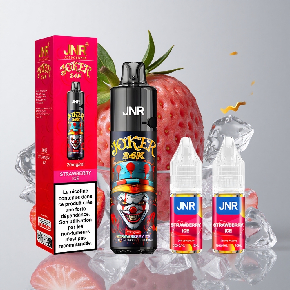 JNR Joker 24K Puffs Vape Desechable Fresa Hielo 24000 Puffs 2% Nicotina