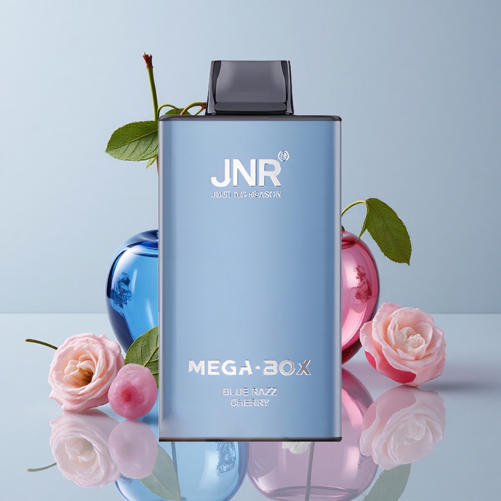 JNR Mega Box 25000 Puffs Vape Desechable Arándano Azul Cereza Dual Mesh