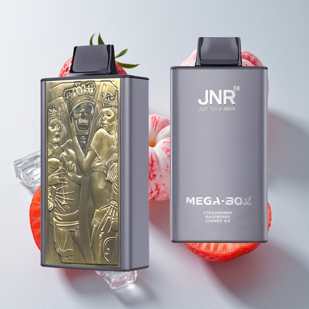JNR Mega Box 25000 Puffs Vape Desechable Fresa Frambuesa Cereza Hielo 30ml