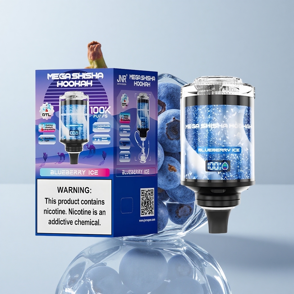 JNR Mega Shisha 100K Arándano Helado Pantalla Inteligente 2200mAh
