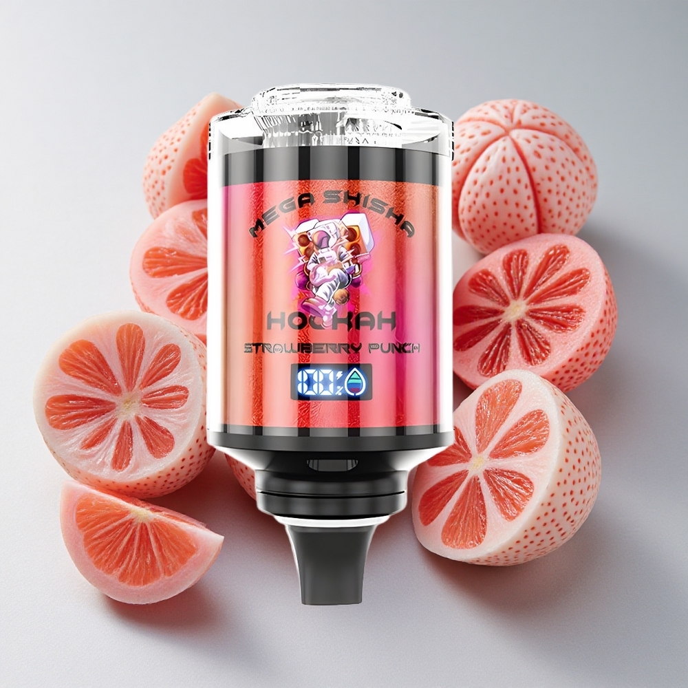 JNR Mega Shisha 100K Bocas Fresa Golpe 2200mAh Pantalla Inteligente