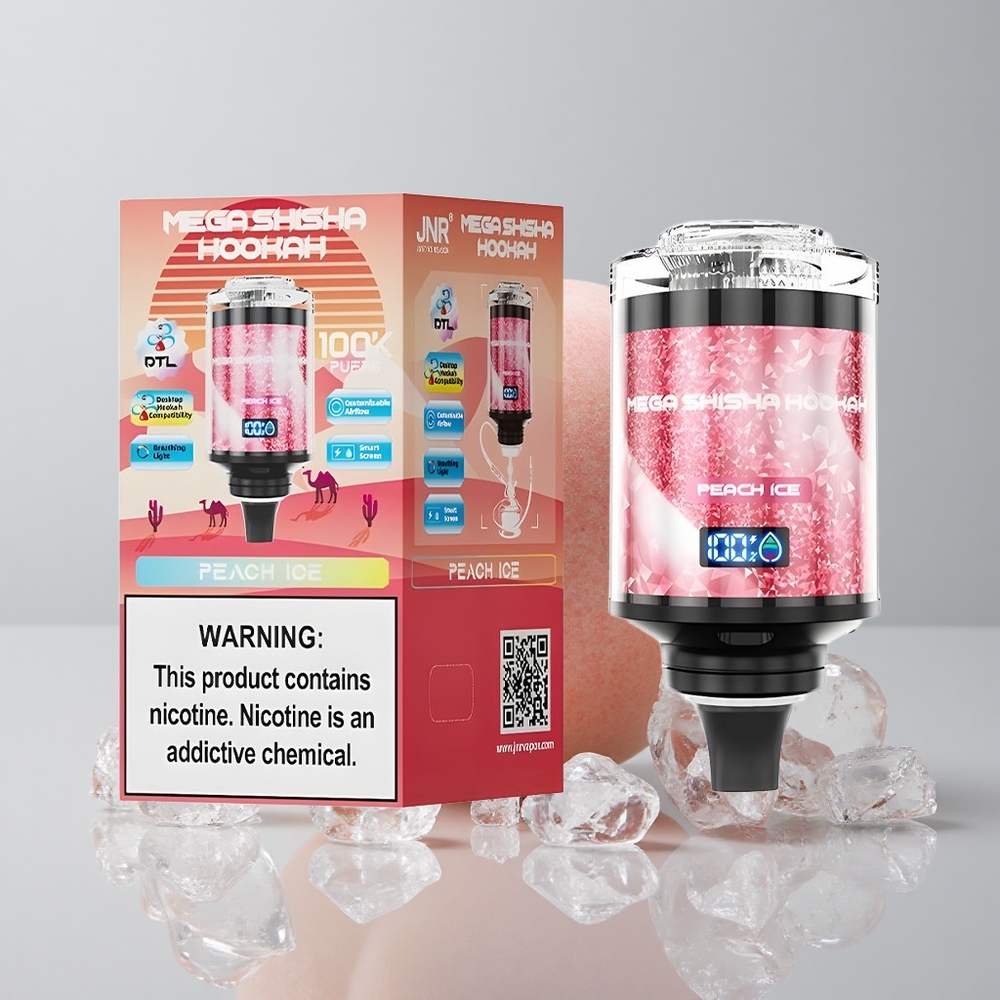 JNR Mega Shisha 100K Melocotón Hielo Pantalla Inteligente 2200mAh