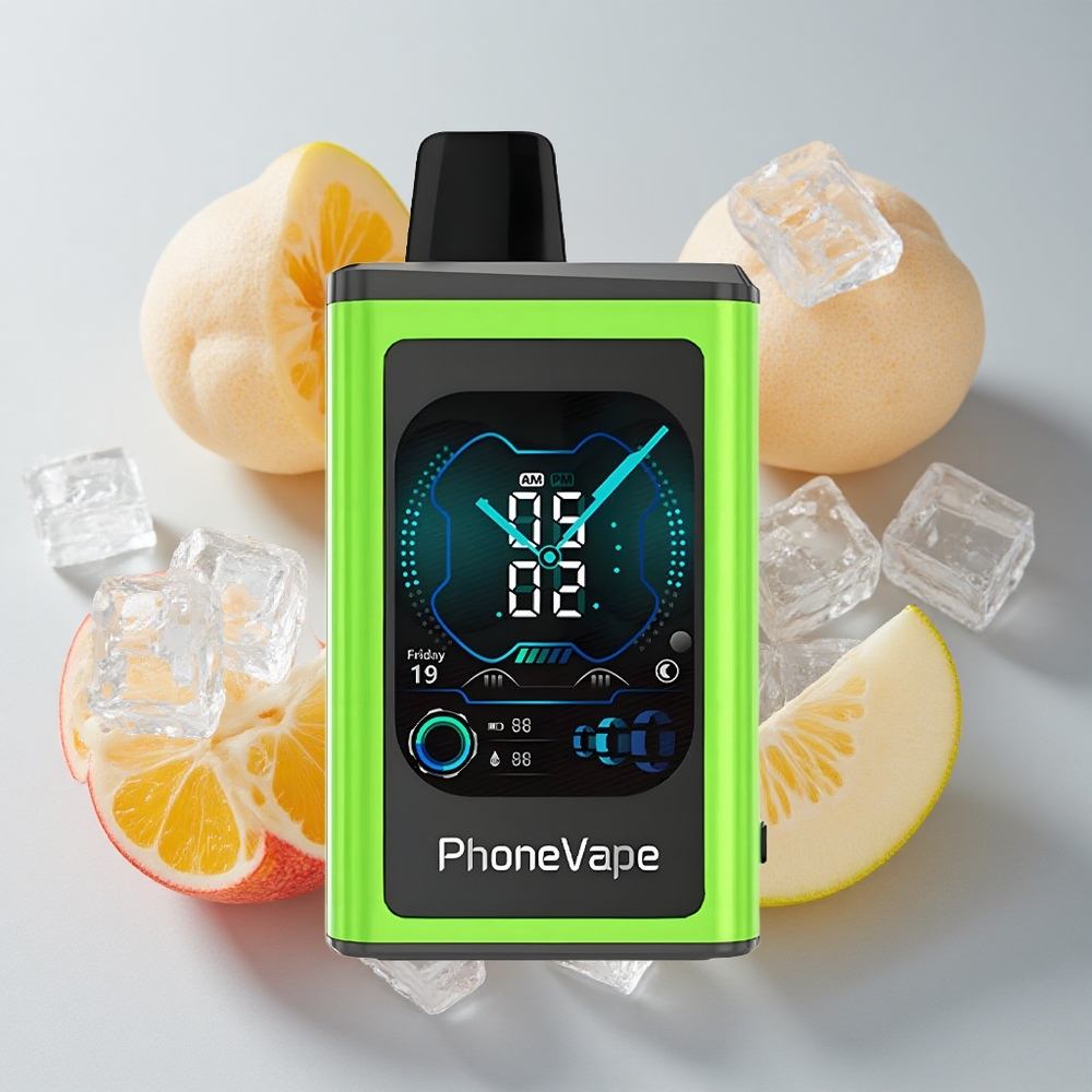 JNR Phone Vape 30000 Puffs Vape Desechable Manzana Ácida Hielo Batería Recargable 850mAh