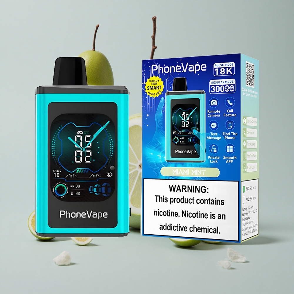 JNR Phone Vape 30000 chupadas Miami Menta Batería Recargable 850mAh