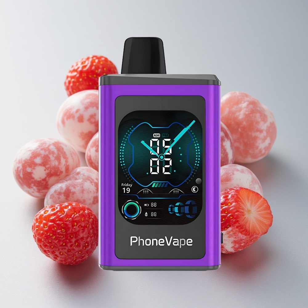 JNR Phone Vape 30000 chupadas Vape Desechable Cereza Fresa Frambuesa Pantalla Completa