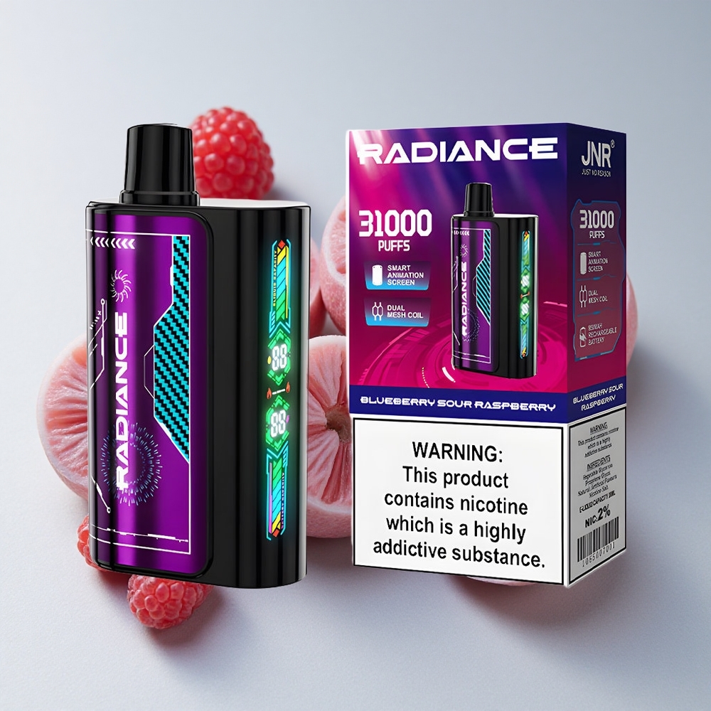 JNR Radiance 31000 Bocanadas Arándano Frambuesa Ácida 28ml