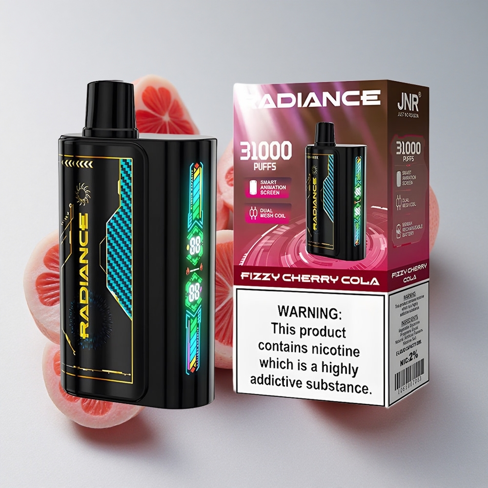 JNR Radiance 31000 Bocanadas Cereza Fizzy Cola Pantalla Inteligente
