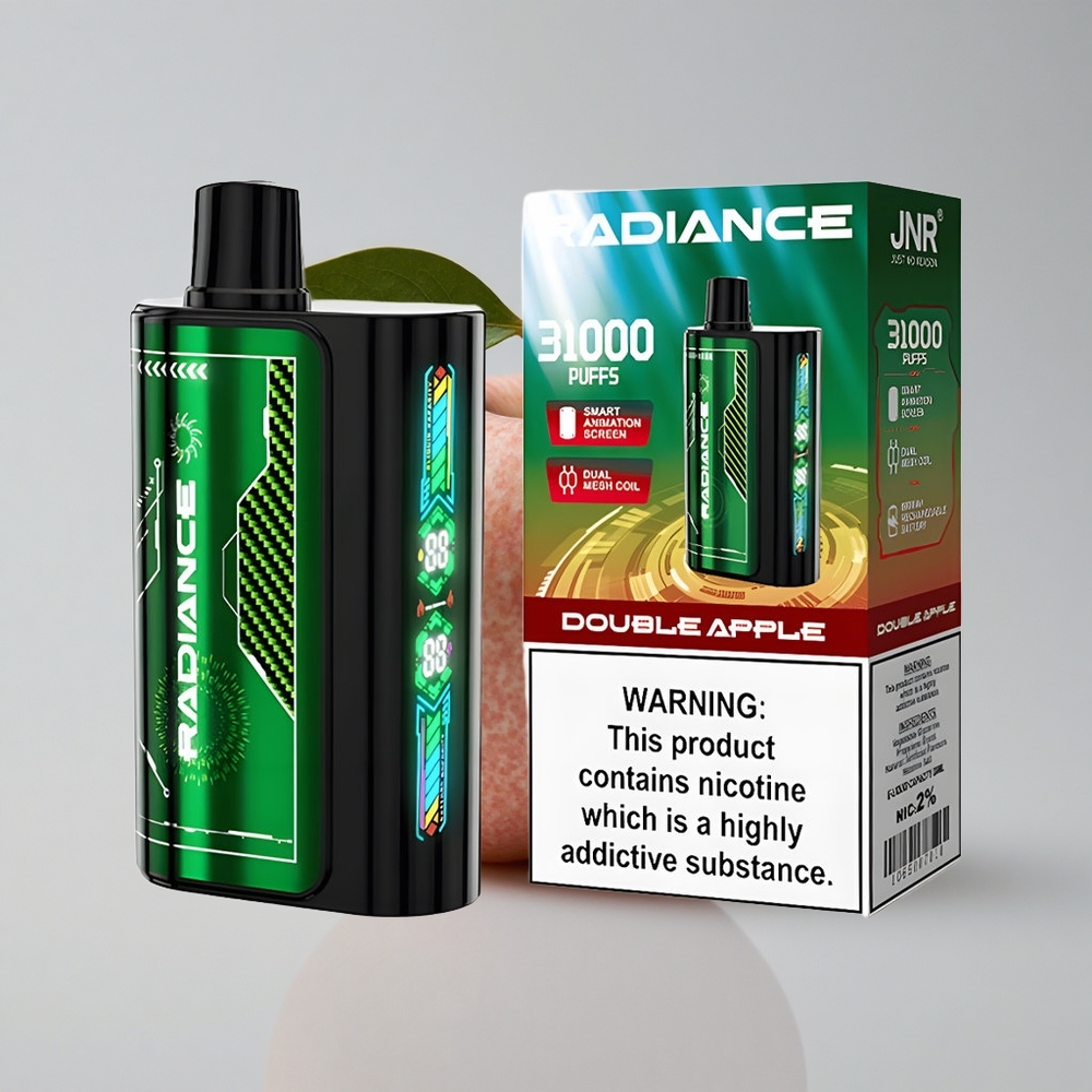 JNR Radiance 31000 Bocanadas Manzana Doble Pantalla Inteligente