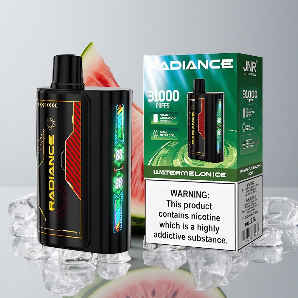 JNR Radiance 31000 Bocanadas Sandía Helada 28ml Pantalla Inteligente