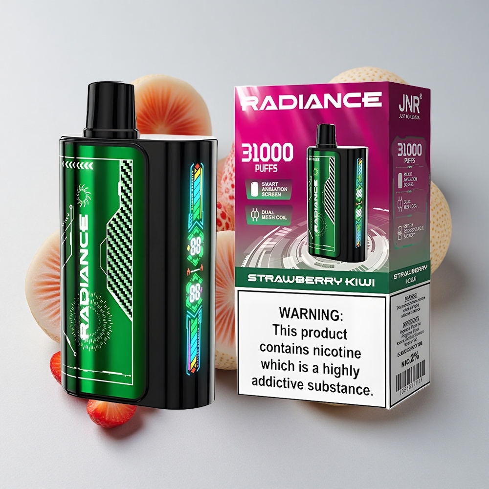 JNR Radiance 31000 Puffs Fresa Kiwi 28ml Pantalla Inteligente