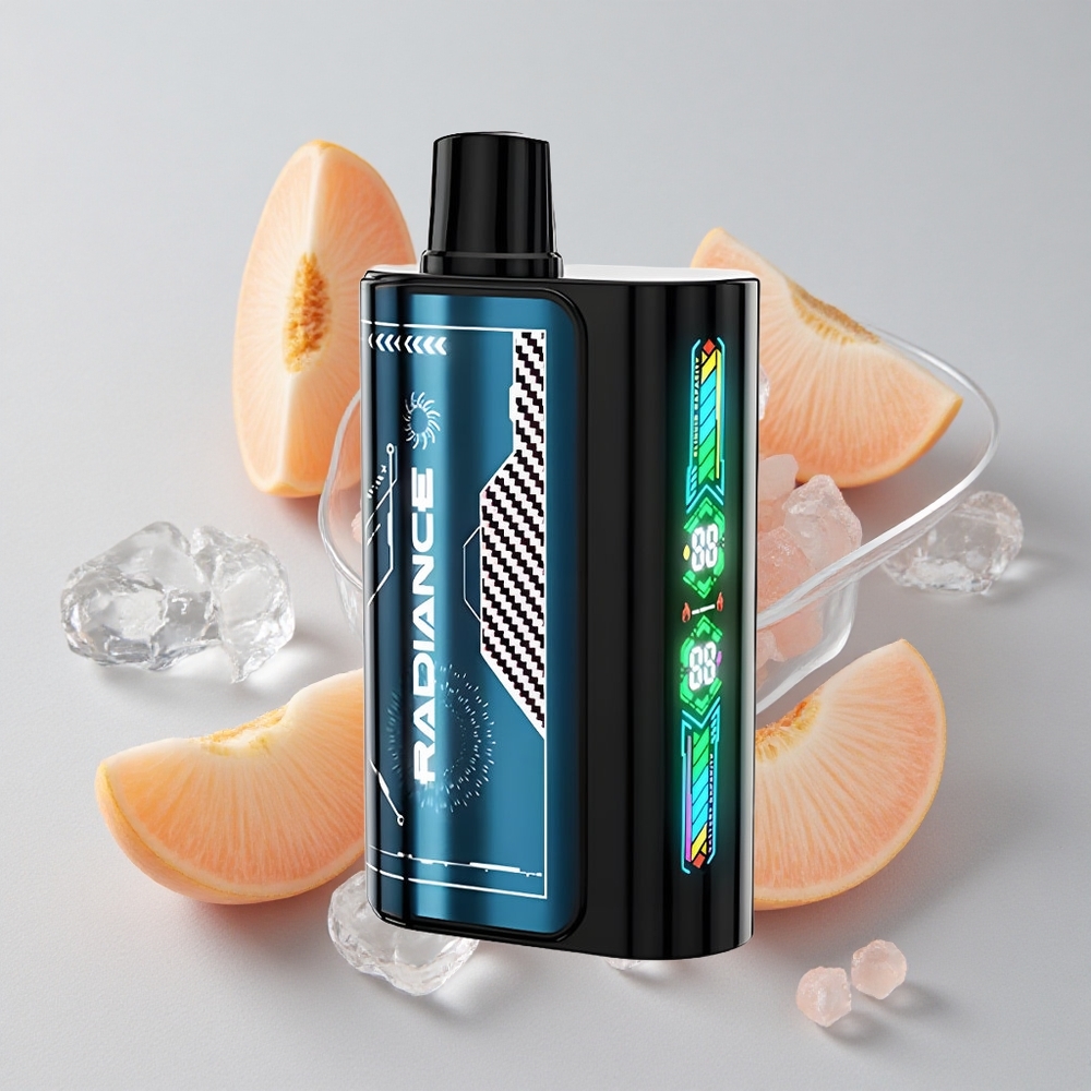 JNR Radiance 31000 Puffs Vape Disposable Durazno Helado Verano Pantalla Inteligente