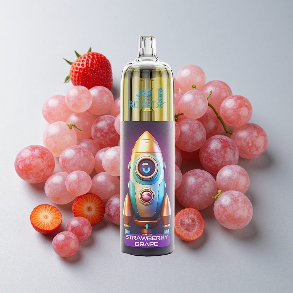JNR Rocket-X 12400 Puffs Fresa Uva 25ml Carga Rápida Type-C