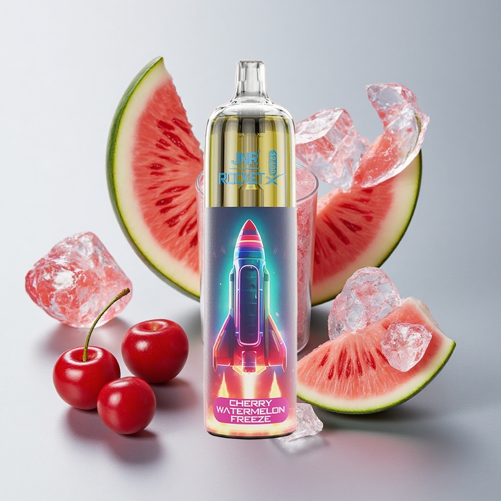 JNR Rocket-X 12400 Puffs Vape Disposable Cereza Sandía Congelada 25ml Tipo-C