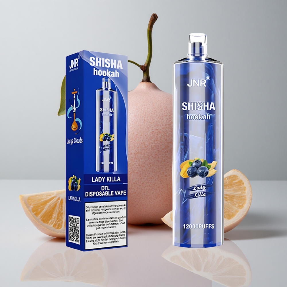 JNR Shisha Hookah 12000 Puffs Lady Killa 24ml 0% 2% Nicotina