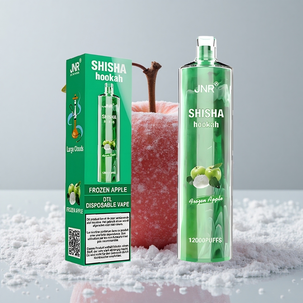 JNR Shisha Hookah 12000 Puffs Manzana Congelada Tipo-C Carga Rápida