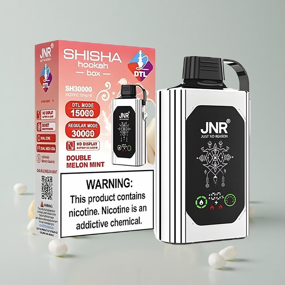 JNR Shisha Hookah Box 20500 Bocanadas Doble Melón Menta