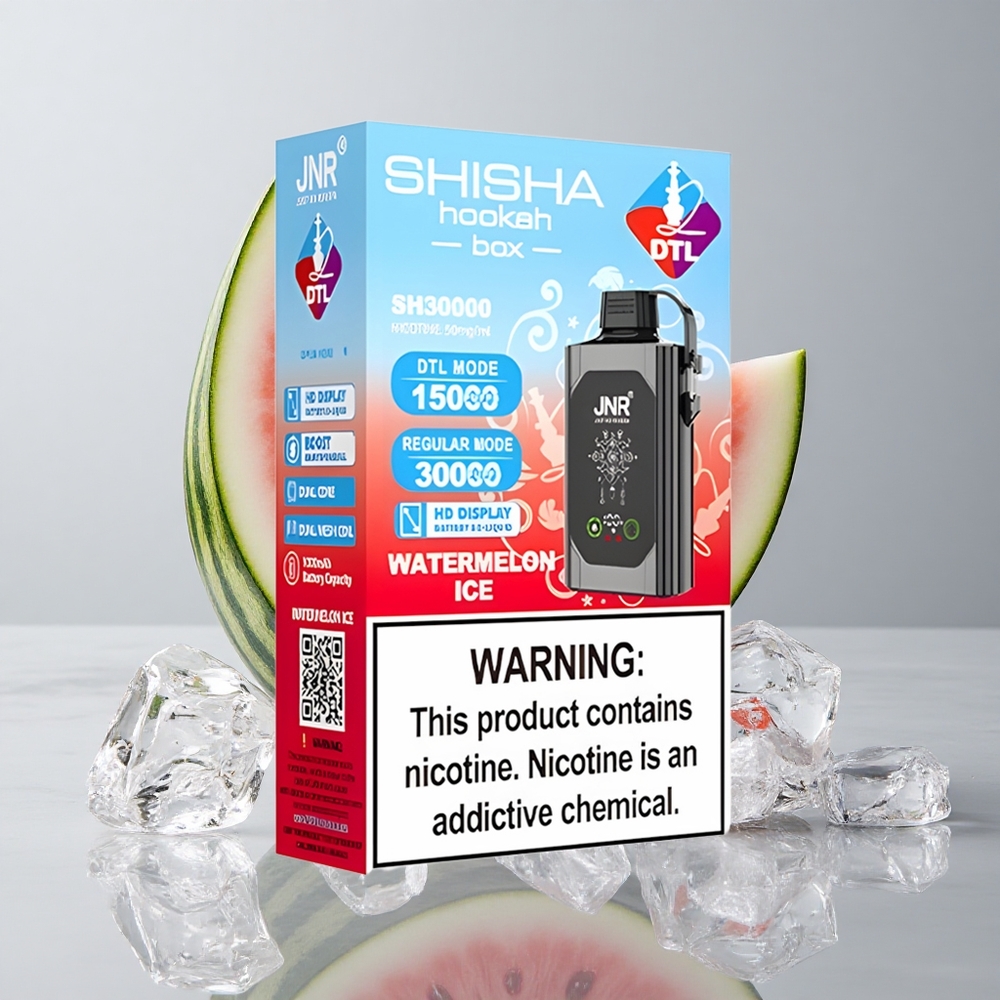 JNR Shisha Hookah Box 20500 Bocanadas Sandía Helada HD Display 25ml