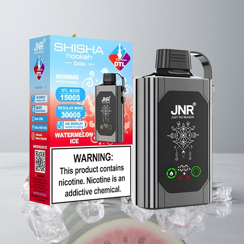 JNR Shisha Hookah Box 20500 Bocanadas Sandía Helada HD Display 25ml