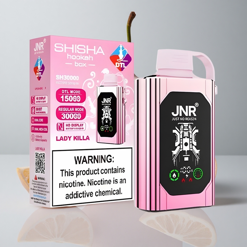 JNR Shisha Hookah Box 20500 Puffs Disposable Vape Asesina Femenina 25ml 0% 2% 5% Nicotina