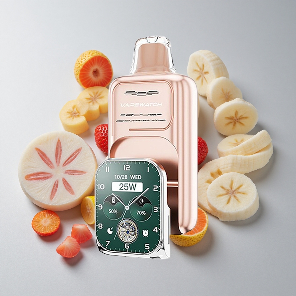 JNR Vape Watch 30000 Bocanadas Fresa Plátano Carga Rápida Type-C
