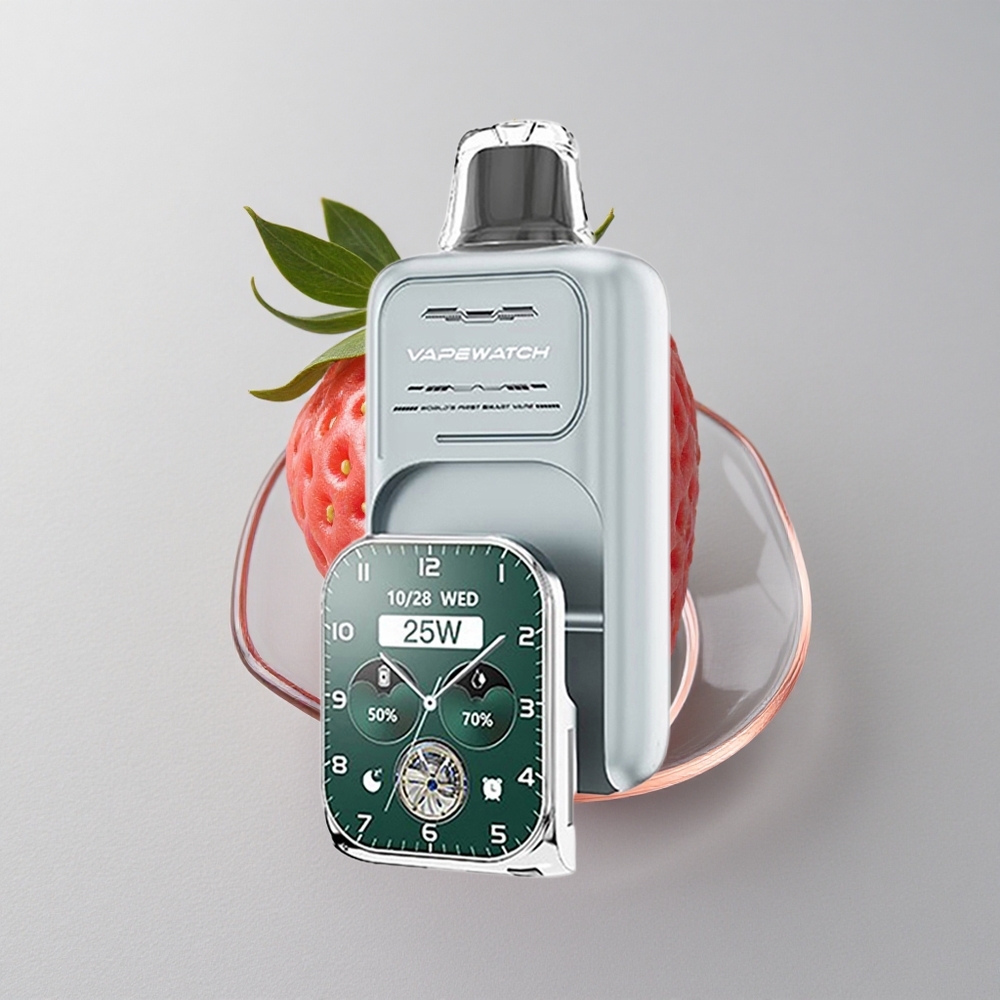 JNR Vape Watch 30000 Puffs Fresa Helada 19mL Dual Mesh Coil