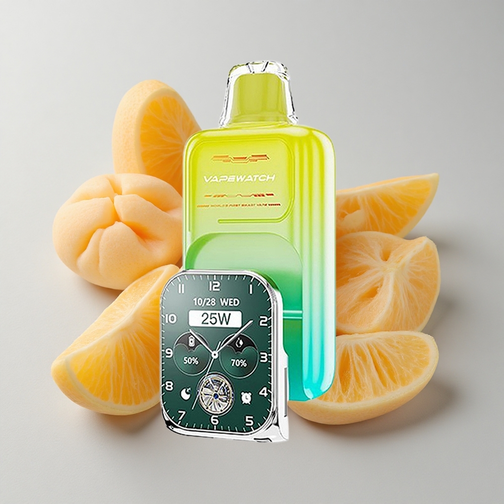 JNR Vape Watch 30000 Puffs Naranja Mango 19mL 5% Nicotina Dual Mesh Coil