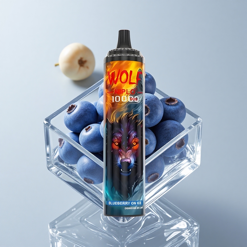 JNR Wolf Niplo 10000 Puffs Arándano Helado 20ml 0% 2% 5% Nicotina Tipo-C