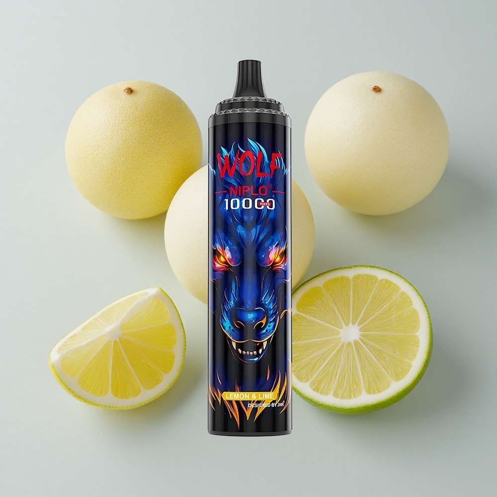 JNR Wolf Niplo 10000 Puffs Limón & Lima 20ml 0% 2% 5% Nicotina Tipo-C